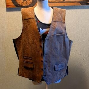 Vintage Leather Vest 2XL